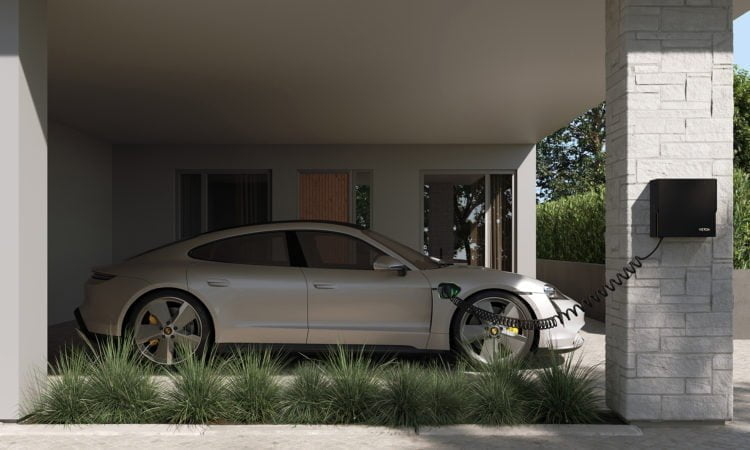 Veton Wall+ design EV charging station with fixed cable